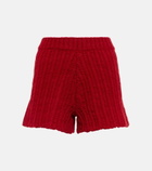 Alanui - Ribbed-knit alpaca-blend shorts