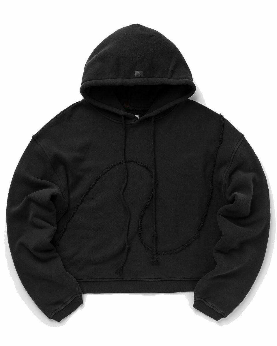 Erl Unisex Swirl Premium Fleece Hoodie Knit Black - Mens - Hoodies ERL