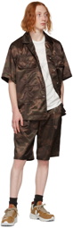 Feng Chen Wang Brown & Khaki Camouflage Shirt