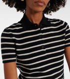 Nili Lotan Leanna striped cashmere polo sweater
