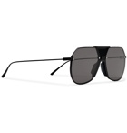 Bottega Veneta - Aviator-Style Gold-Tone Mirrored Sunglasses - Black