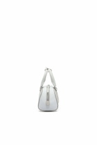 Diesel 1DR Dome - Mini bowling bag in satin and suede - Crossbody Bags Womens in Silver