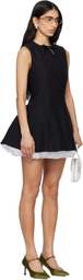 SHUSHU/TONG Black Puffy Sleeveless Minidress