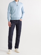 Canali - Cotton Half-Zip Sweater - Blue