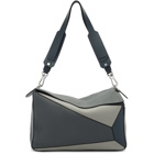 Loewe Grey XL Puzzle Messenger Bag