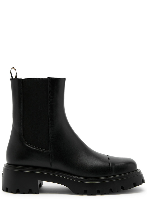 Photo: Stuart Weitzman Emerson 50 Leather Chelsea Boots Black
