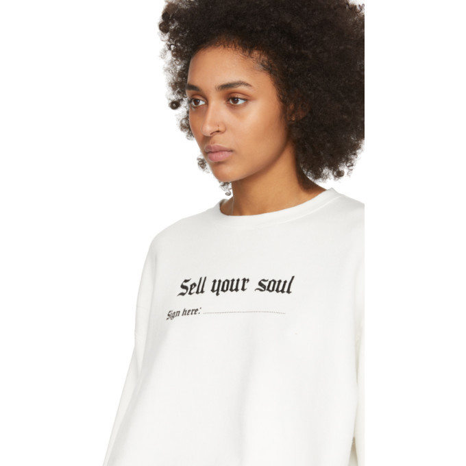 R13 White Sell Your Soul Sweatshirt R13