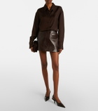 The Frankie Shop Rory croc-effect leather miniskirt