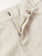 ERMENEGILDO ZEGNA - Cotton and Linen-Blend Trousers - Neutrals - IT 46