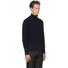 Thom Browne Navy Baby Cable Turtleneck