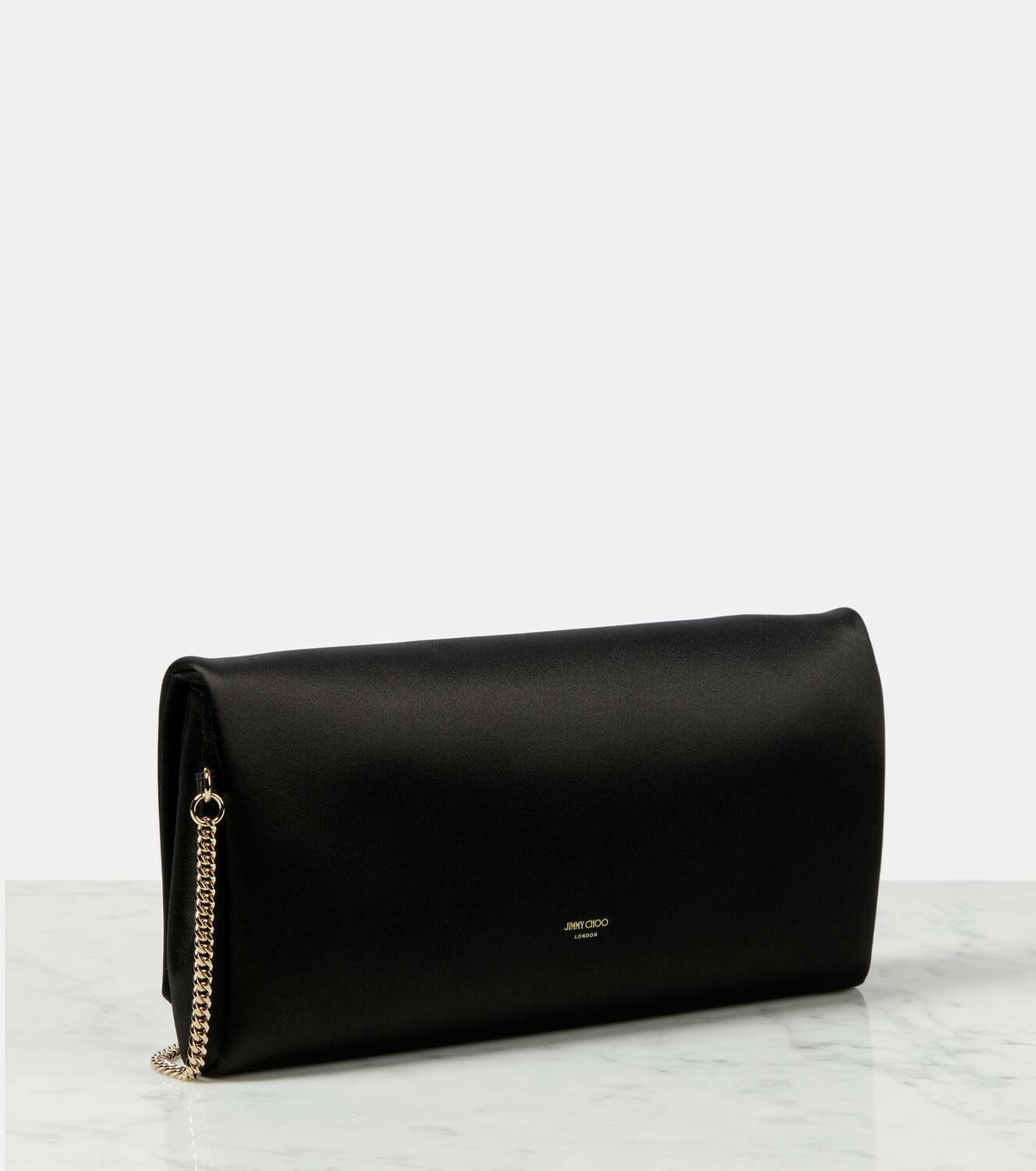 Jimmy Choo Xandra satin clutch