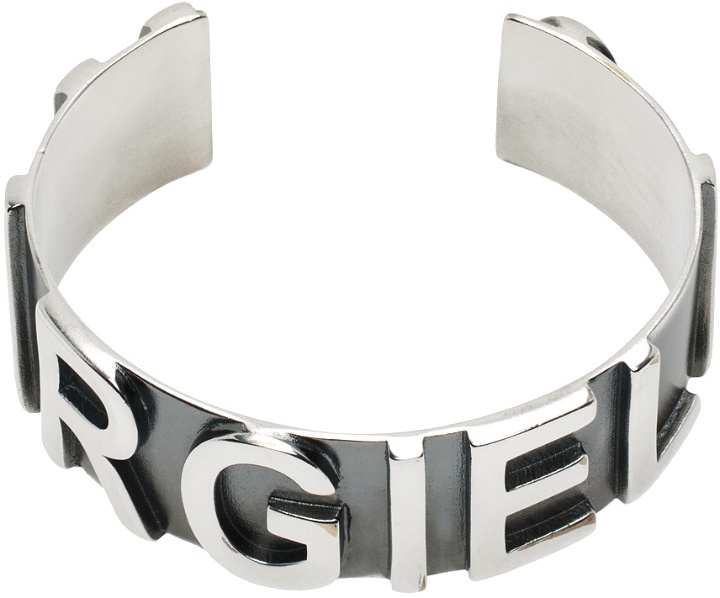 Photo: MM6 Maison Margiela Silver 6 Cuff Bracelet