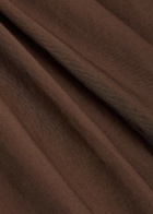 Matteau Shirred Cotton-poplin Maxi Dress Chocolate