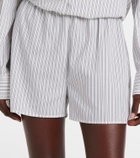 Asceno Cairo striped cotton-blend shorts