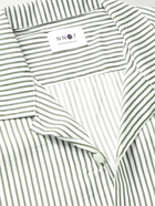 NN07 - Miyagi Camp-Collar Striped TENCEL Shirt - Green