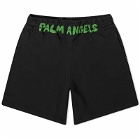 Palm Angels Men's Logo Sweat Short in Black