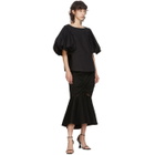 Edit Black Balloon Sleeve Top