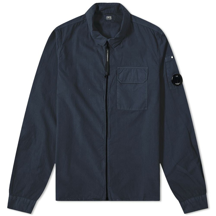 Photo: C.P. Company Men's Arm Lens Zip Overshirt in Total Eclipse