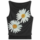 House Of Sunny Women's Daisy Layer Mesh Top in Multi