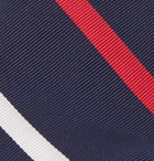 Thom Browne - 5cm Striped Silk and Cotton-Blend Tie - Navy