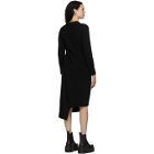 Sacai Black Wool Suiting Combo Sweater Dress