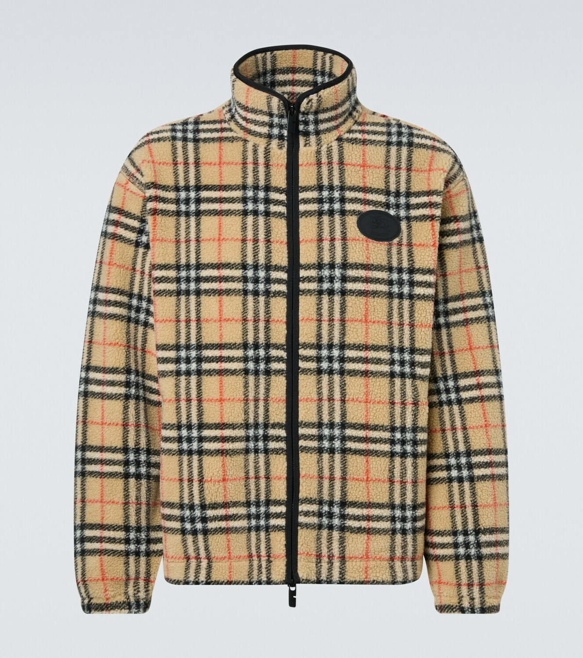 Burberry Burberry Check wool-blend zip-up jacket Burberry