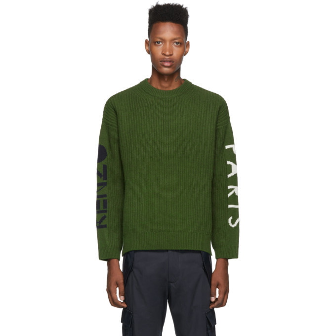 Photo: Kenzo Green Wool Kenzo Paris Sweatshirt