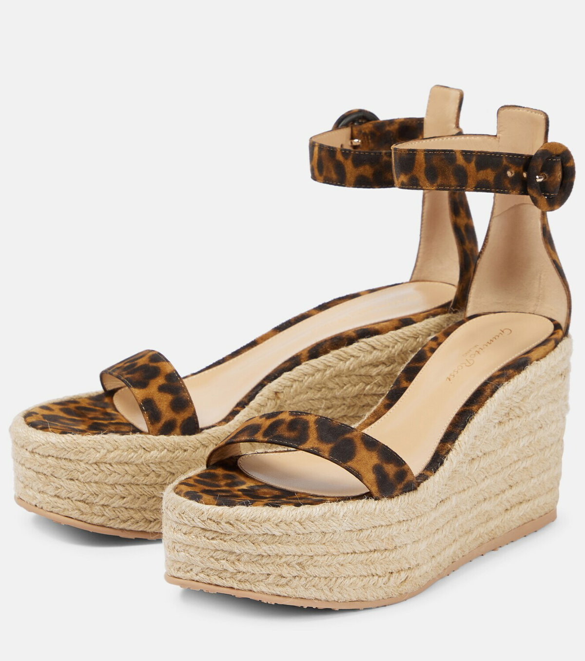 Gianvito Rossi - Portofino suede espadrille wedges Gianvito Rossi