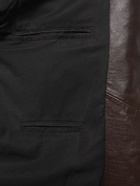 AMI PARIS Single Breasted Leather Blazer