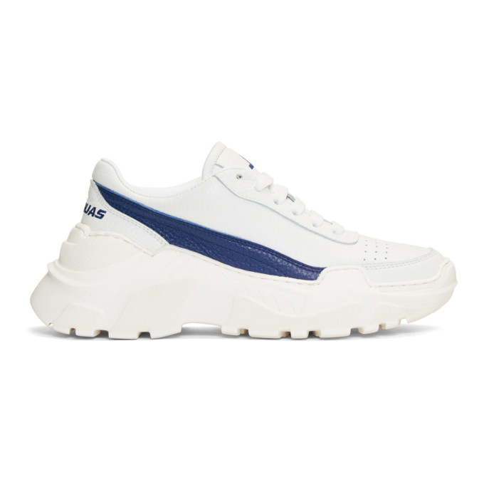Photo: Joshua Sanders White and Blue Chunky Sole Sneakers