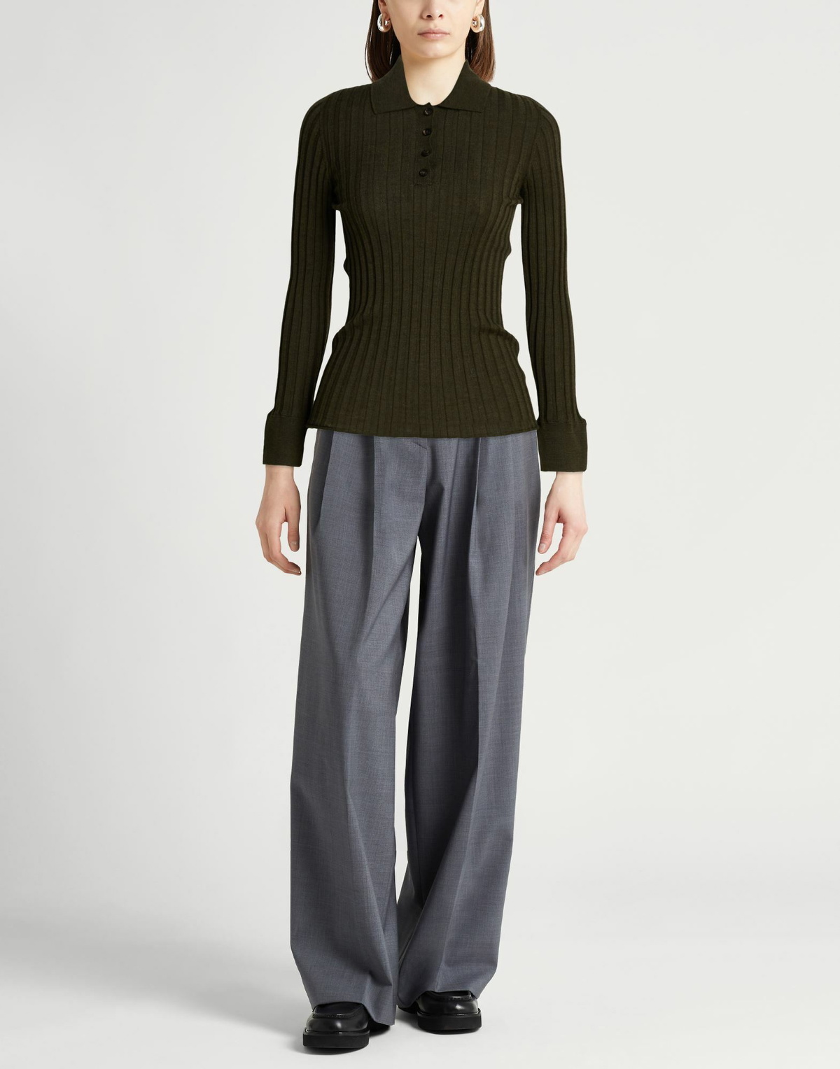 Peserico Womens Sweater Military in Green