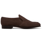 Edward Green - Lewes Suede Loafers - Brown