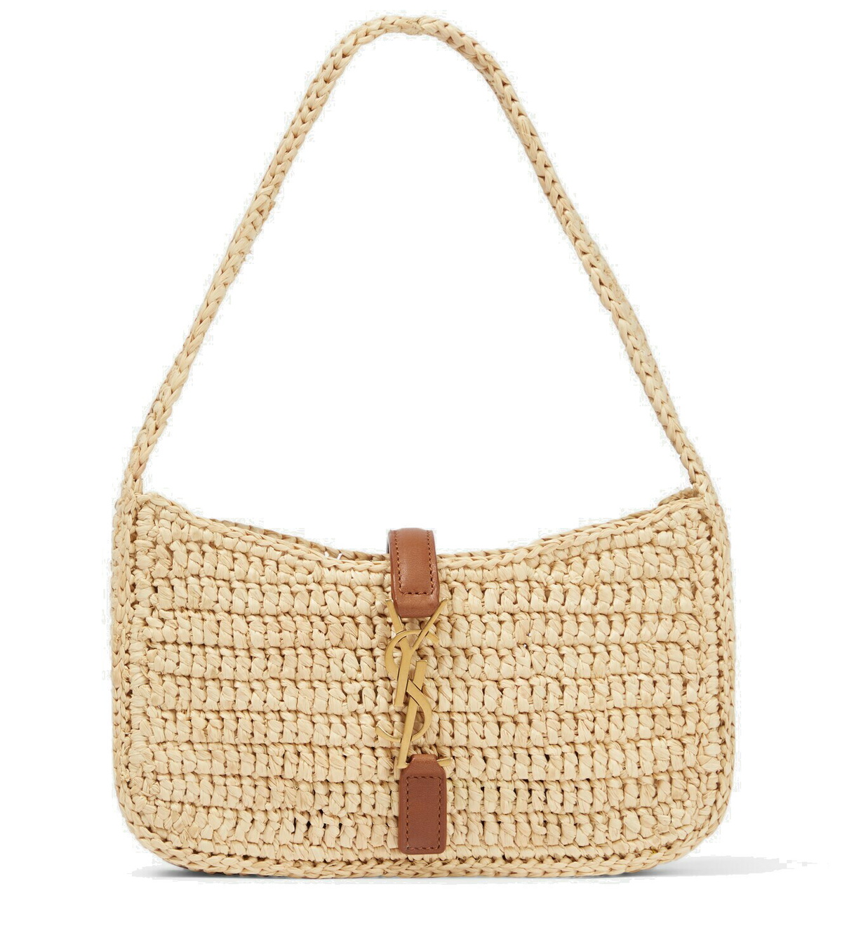 ハンドバッグ SAINT LAURENT BLACK RAFFIA MINI LE 5 A 7 HANDBAG Le 5 à 7 Mini raffia shoulder bag in black - Saint Laurent