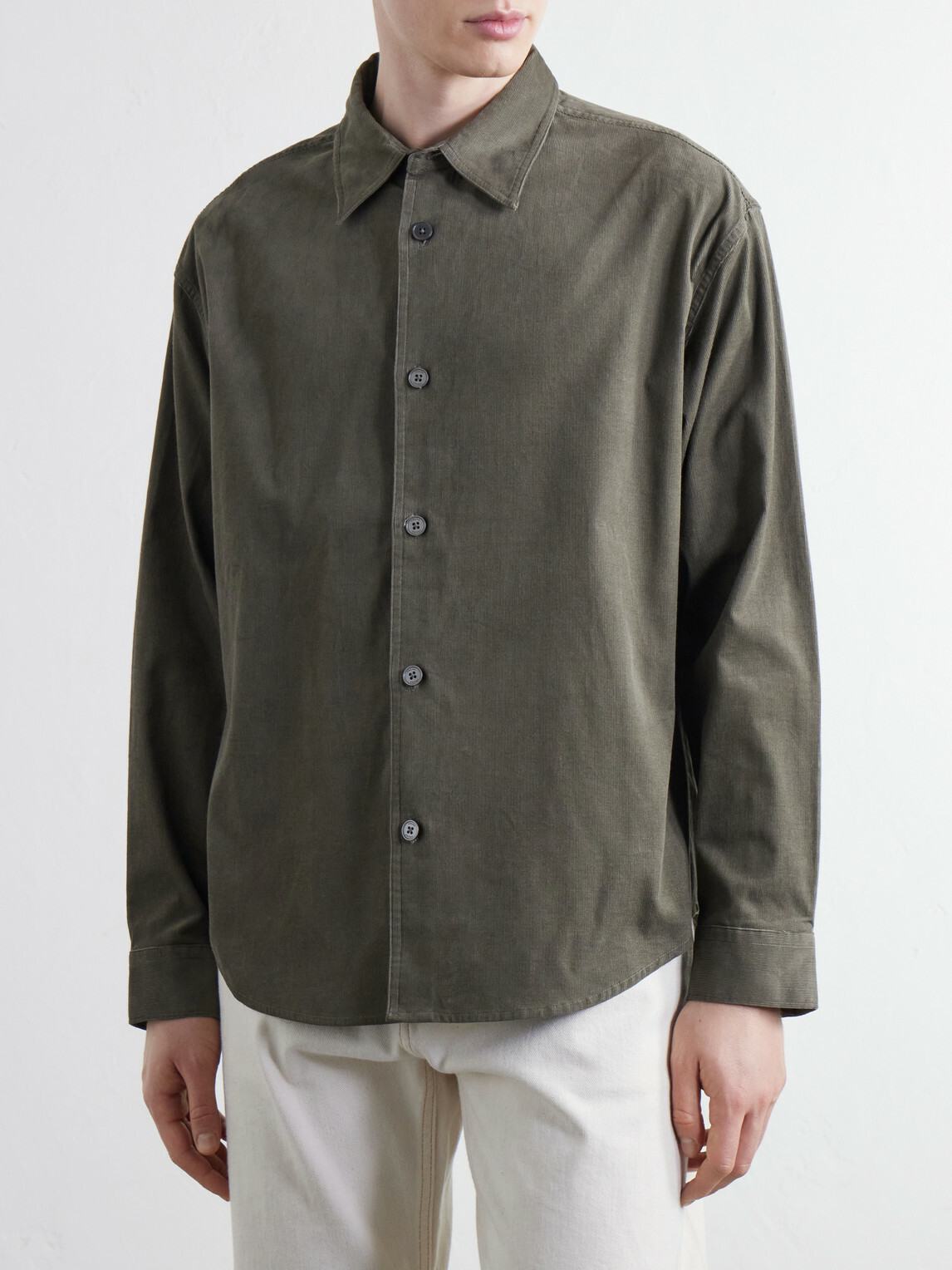 FRAME - Cotton-Corduroy Shirt - Gray