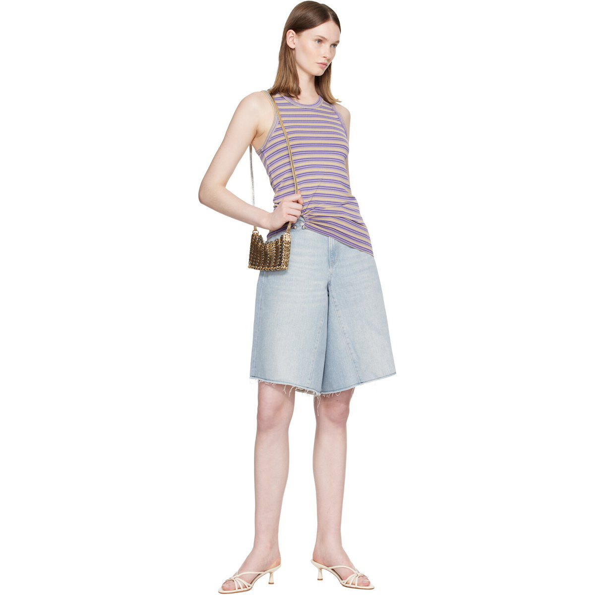 Rabanne Gold Calfskin Bag
