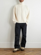 66 North - Vonarstræti Ribbed Boiled-Wool Zip-Up Cardigan - White