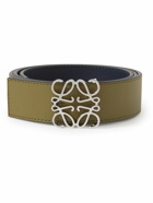 LOEWE - 3.5cm Anagram Reversible Leather Belt - Green