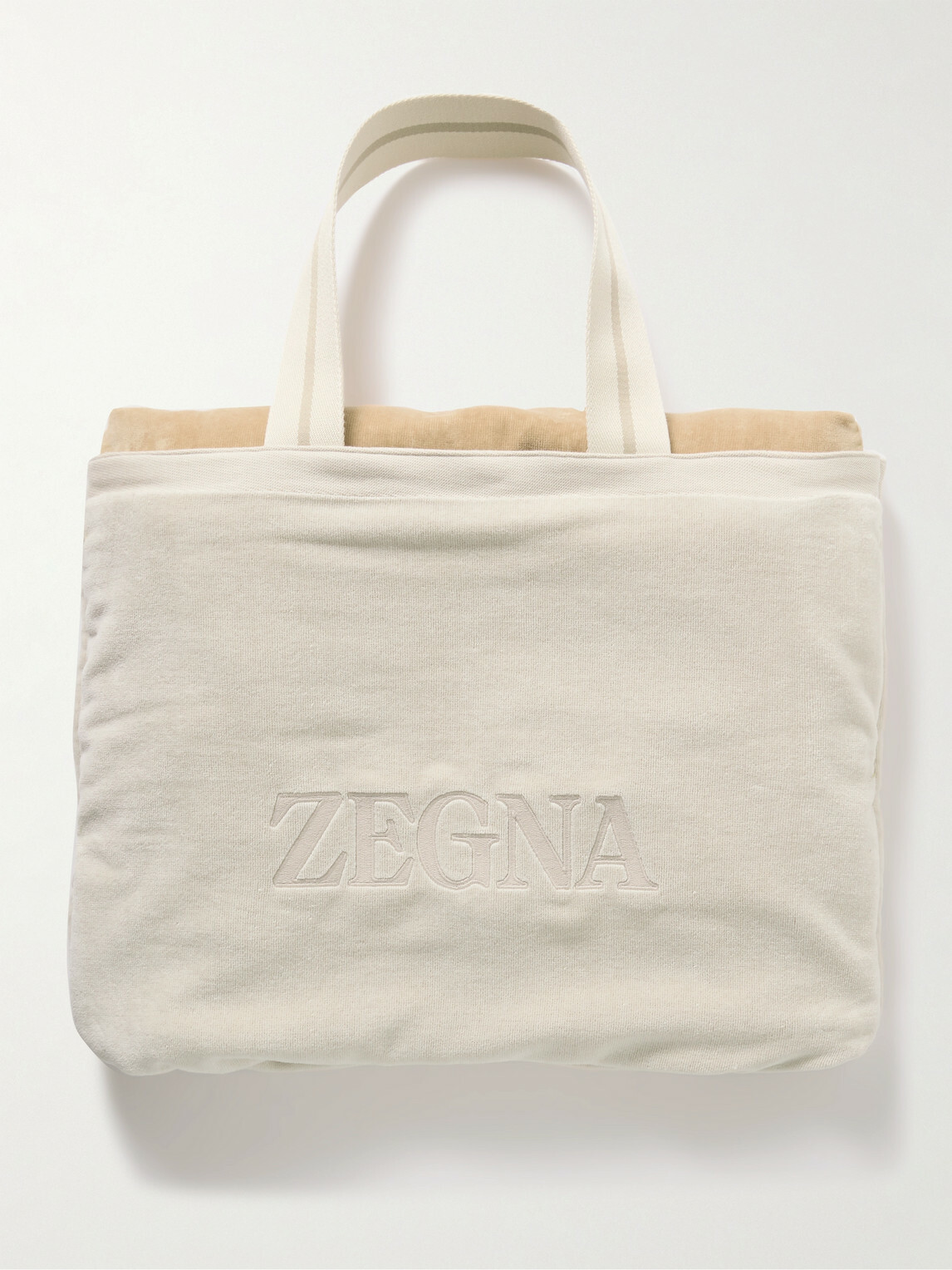 Zegna - Logo-Embroidered Cotton-Terry Beach Towel Tote Bag