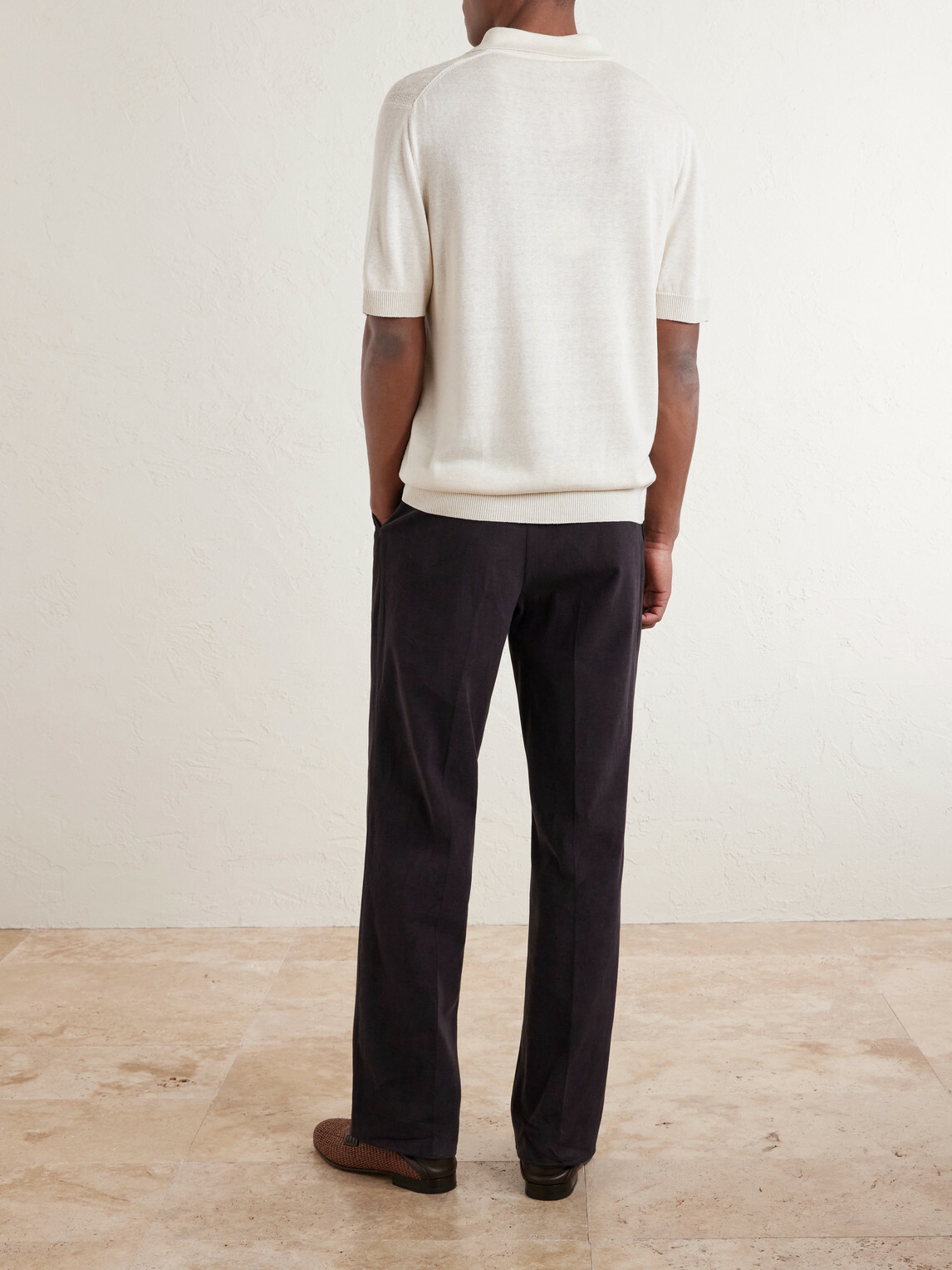 PIACENZA 1733 - Silk and Linen-Blend Polo Shirt - Neutrals