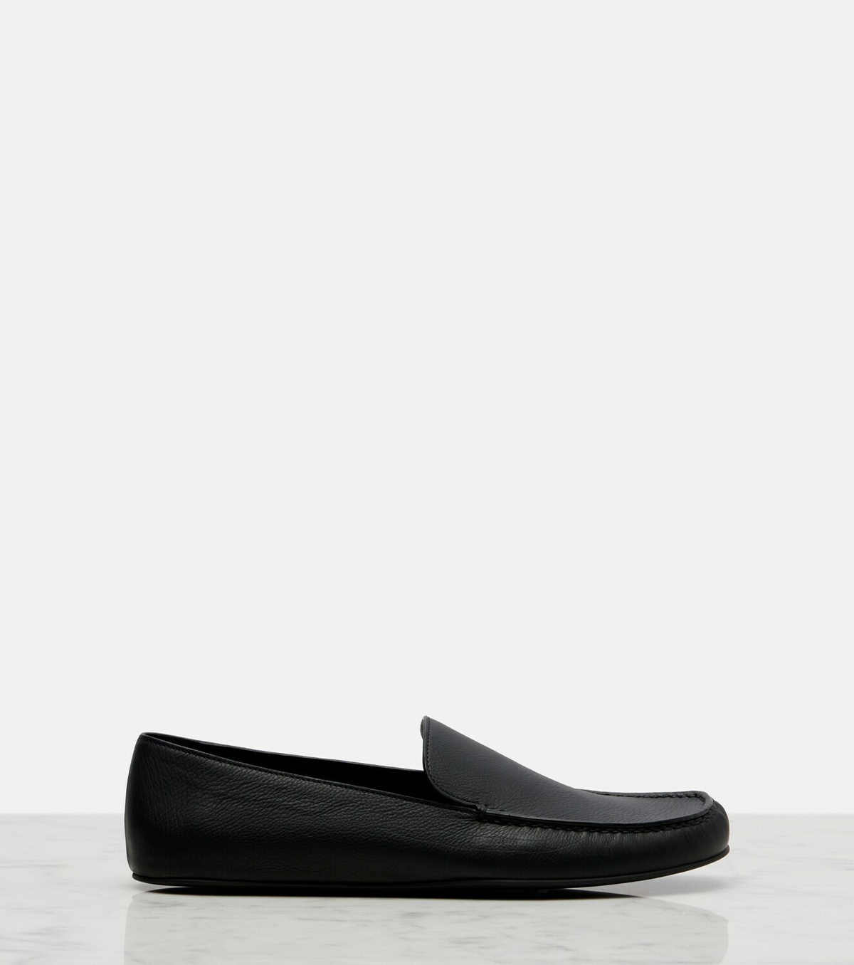 The Row Leo leather slip-on shoes