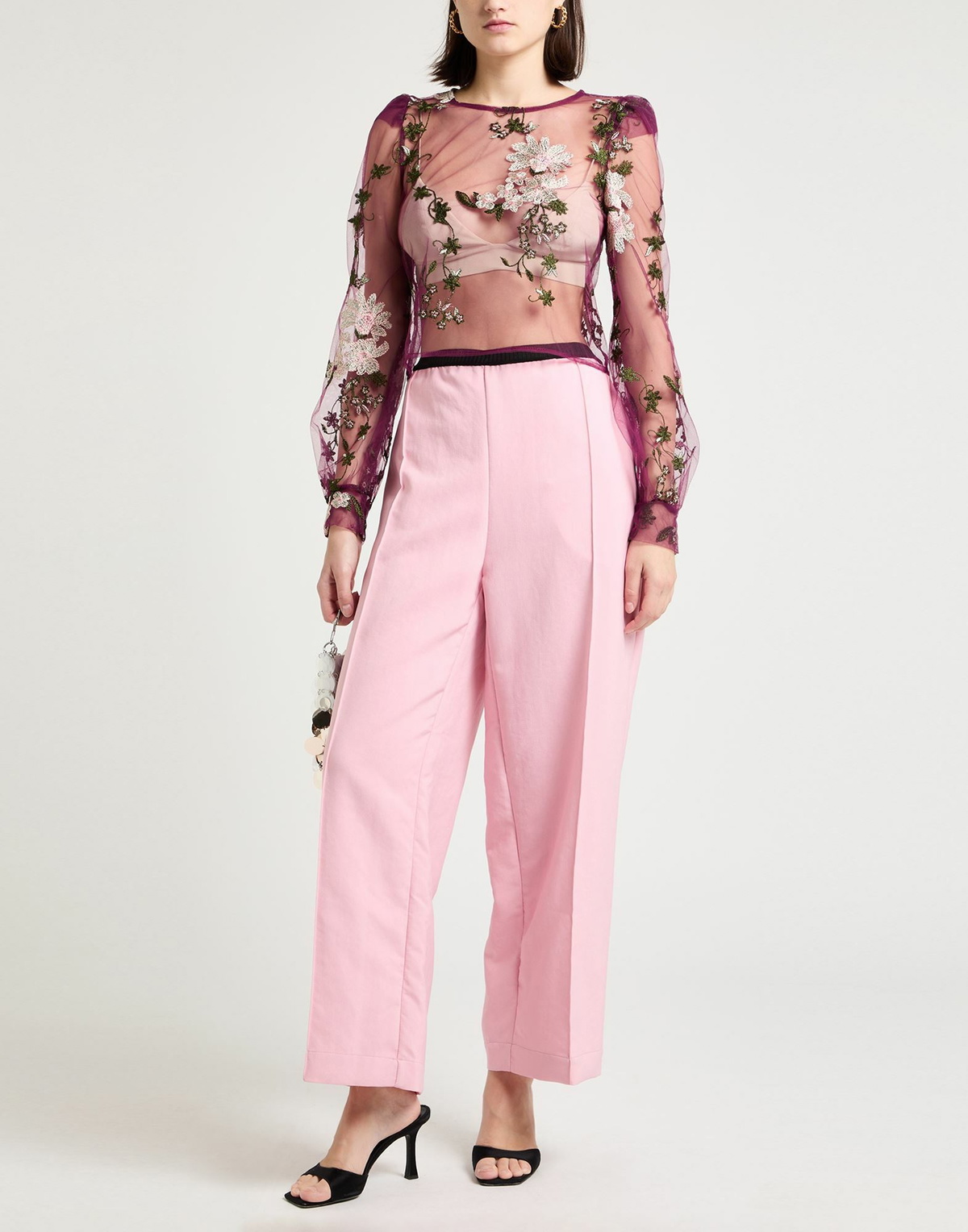 Plan C Womens Pants in Pink