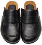 JW Anderson Black Leather Mule Loafers