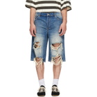 COÛT DE LA LIBERTÉ Blue Zander Crispy Baggy Denim Shorts