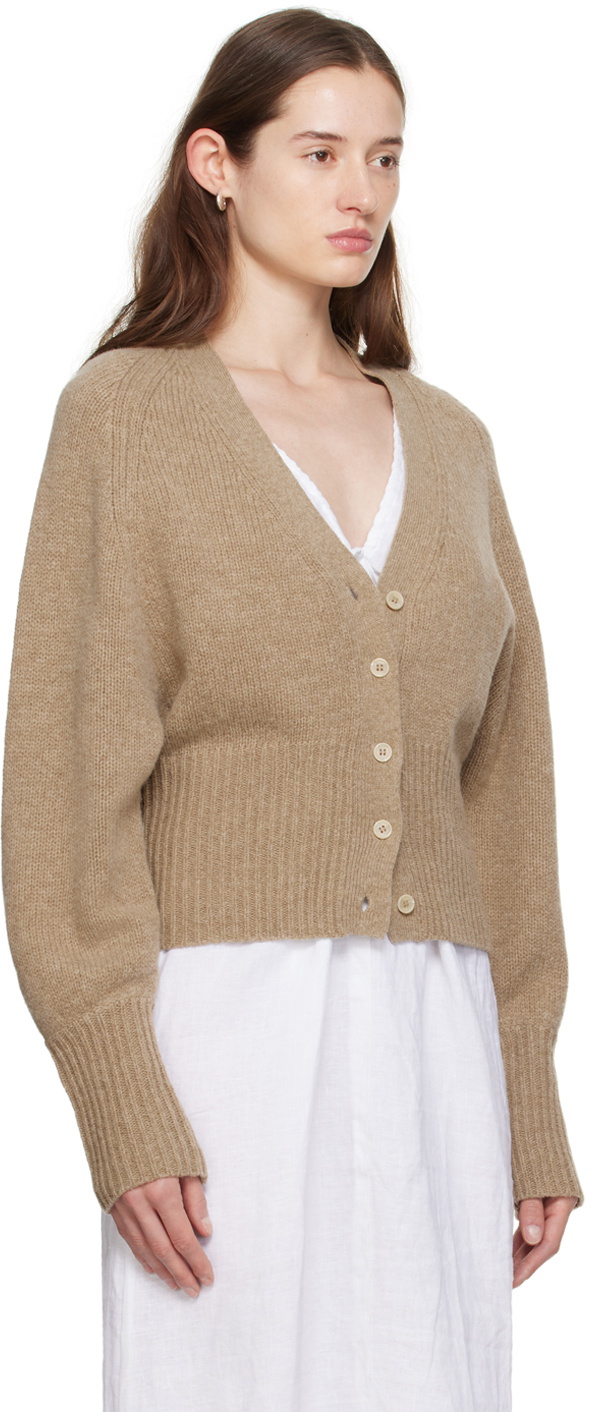 Deiji Studios Beige 'The Cropped' Cardigan