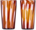 Akua Objects Brown & Pink Small Augusta Glass Set