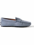 Tod's - Gommino Logo-Debossed Suede Driving Shoes - Blue