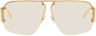 Bottega Veneta Gold Light Metal Glasses
