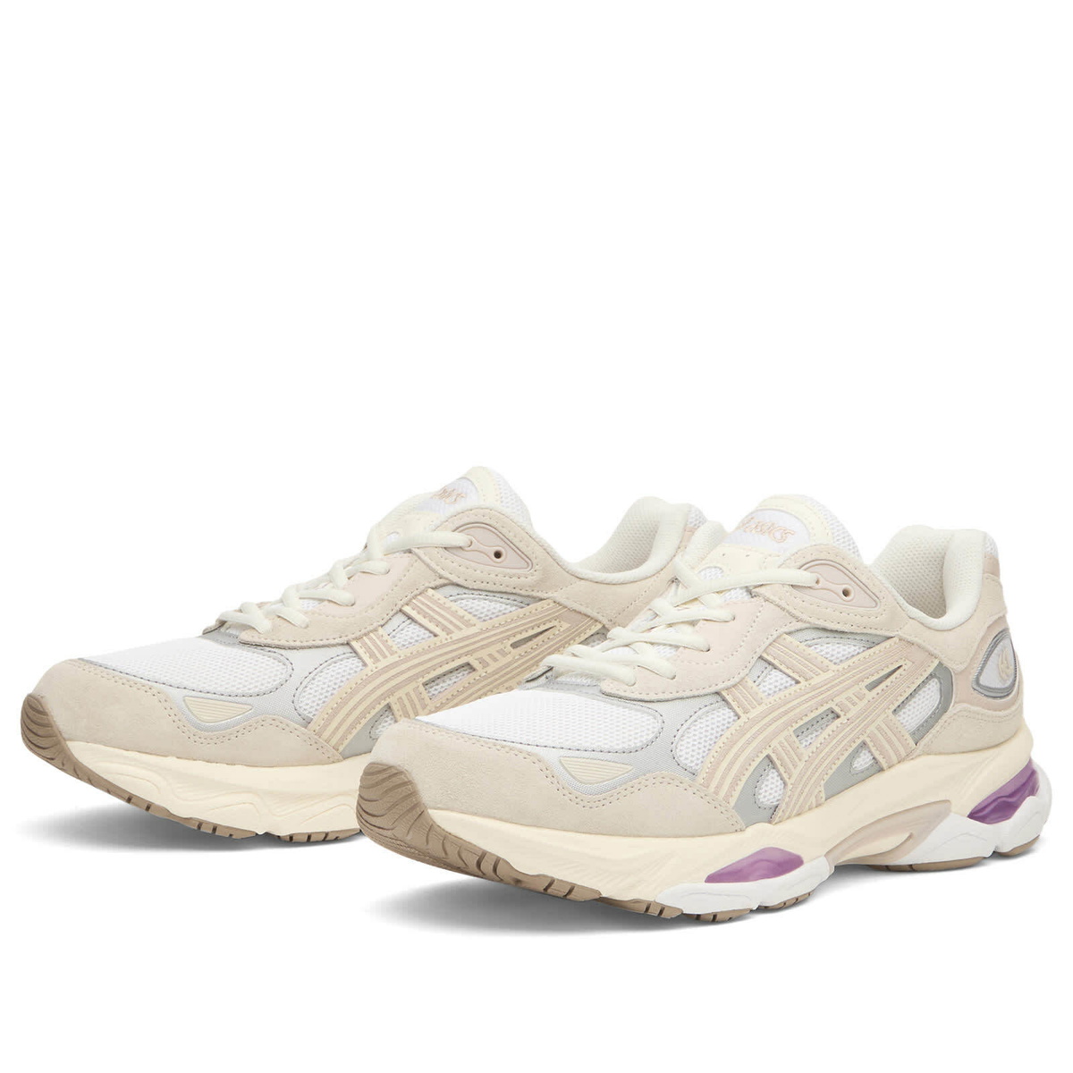 Asics Gel-Nyc 2 Sneakers in White/Taro Purple