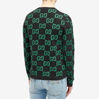 Gucci Men's Jumbo GG Jacquard Crew Neck Jumper in Black