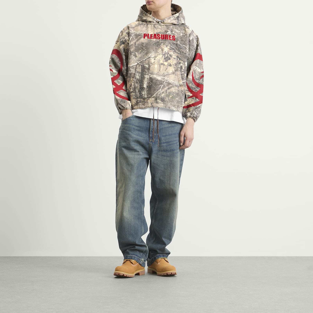 Pleasures Men's Hunt Canvas Hoodie in Camo